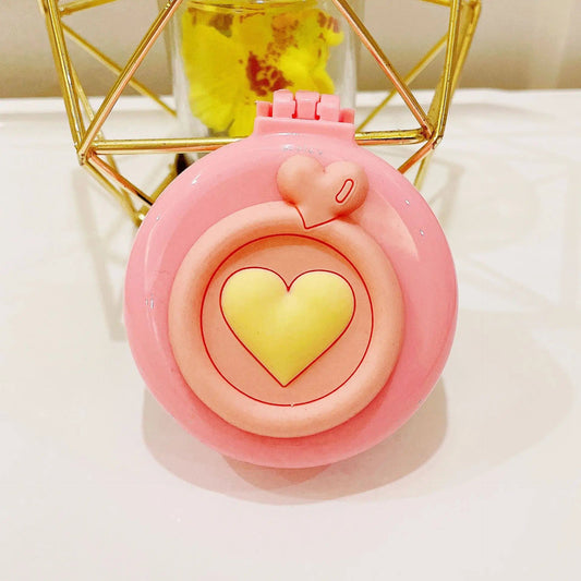 Portable Cartoon Folding Hair Brush with Mirror