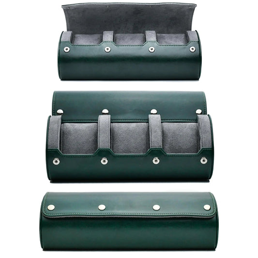 6-Slot PU Leather Watch Travel Case