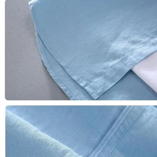 Men's Cotton Linen Short-Sleeved Summer Shirts