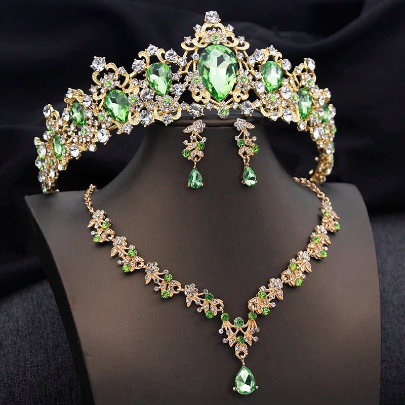 Luxury Bridal Crown Jewelry Set for Weddings