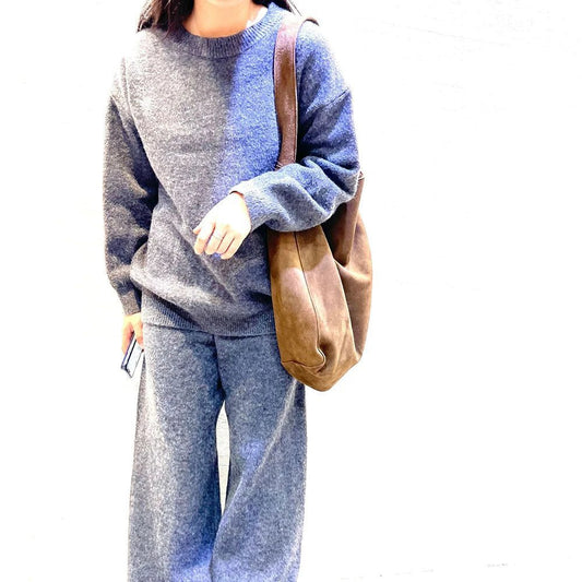 High-Quality Suede Leather Bucket Tote Bag