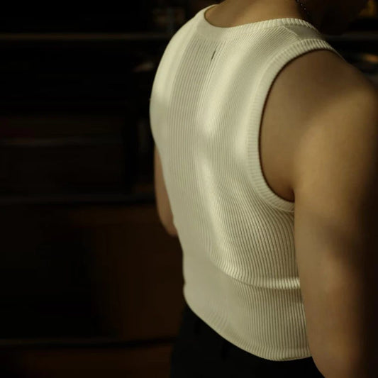 Men's Slim Ribbed Knit Tank Top