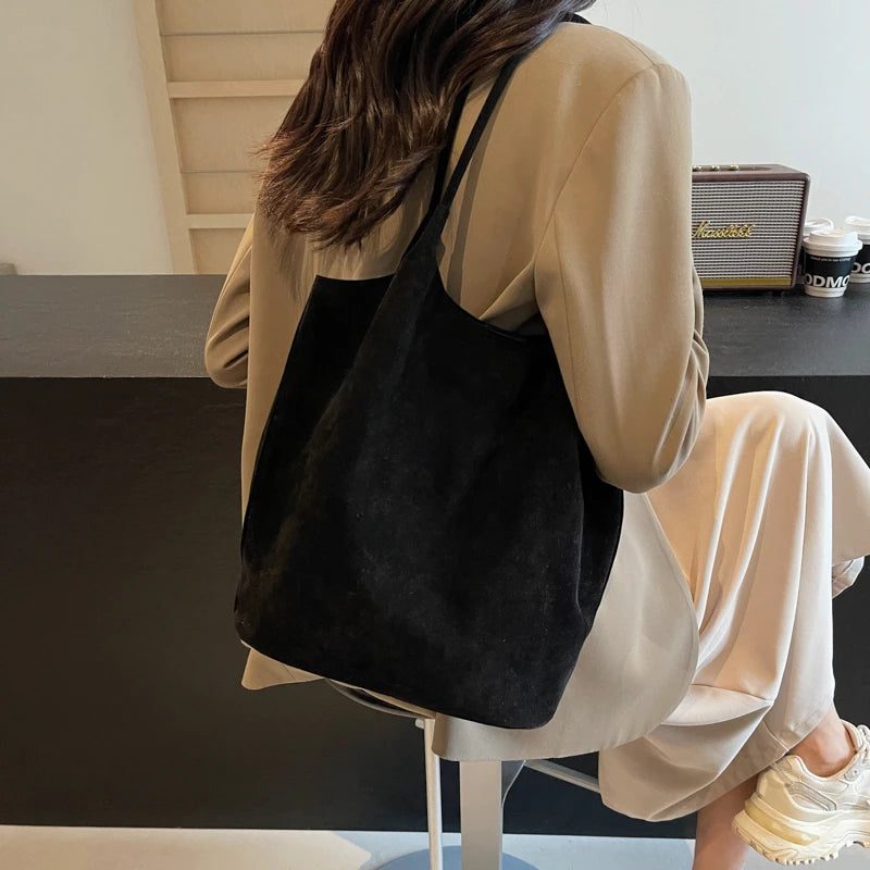 2024 Suede Shoulder Bags: Versatile High-Capacity Tote