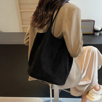 2024 Suede Shoulder Bags: Versatile High-Capacity Tote