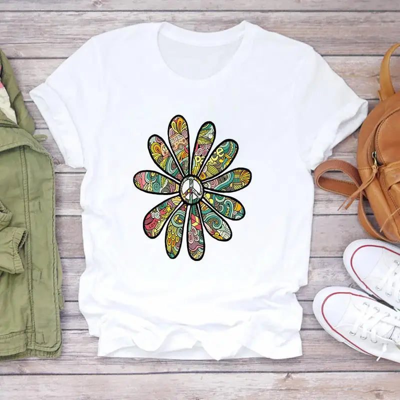 Floral Print Oversized T-Shirt for Women