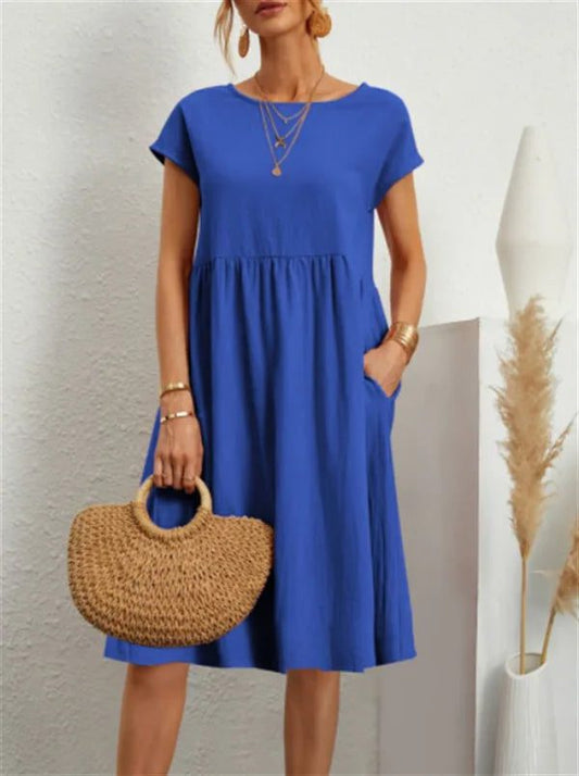 Chic Summer Cotton Linen Dresses for Women