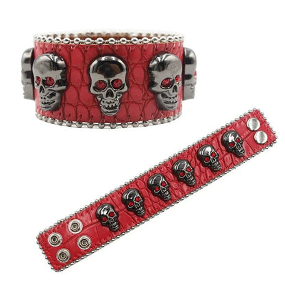 Punk Western Rhinestone Link Chain Bracelet