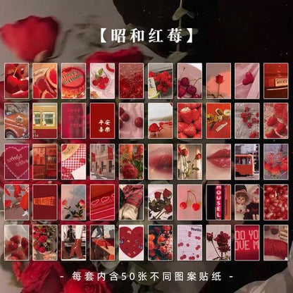 50 Sheets Washi Paper Stickers for Scrapbooking