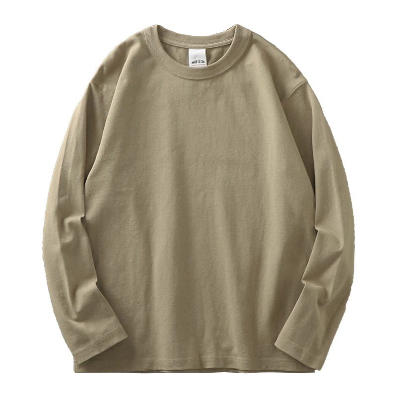 Heavyweight Cotton Long Sleeve T-Shirt for Men
