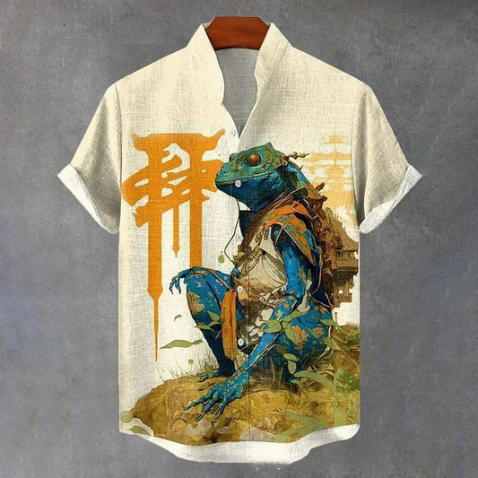 Men's Hawaiian Short-Sleeved Shirt - Bamboo Hemp