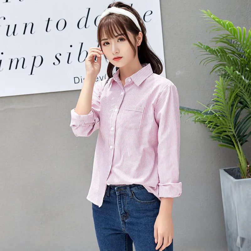 Trendy Striped Cotton Shirt for Women
