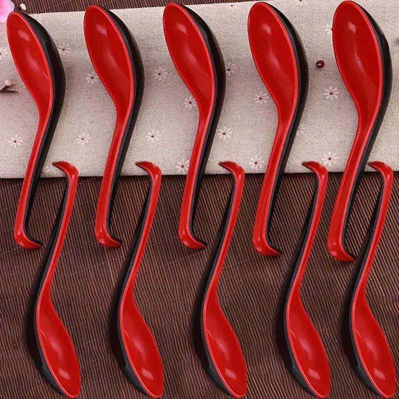Elegant Porcelain Soup Spoons Set for Kitchen