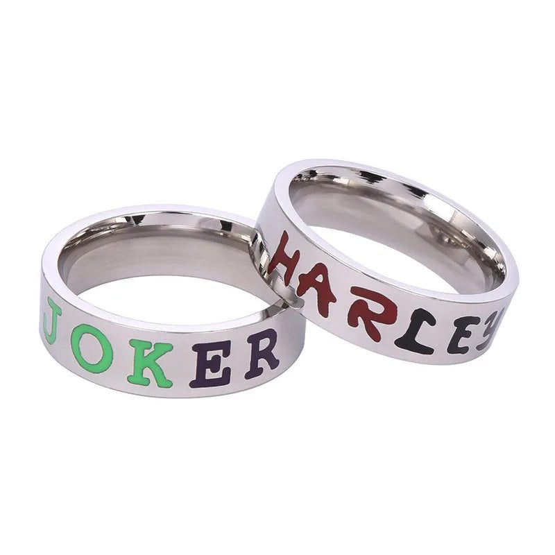 Colorful Stainless Steel Couple Rings Jewelry
