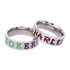 Colorful Stainless Steel Couple Rings Jewelry