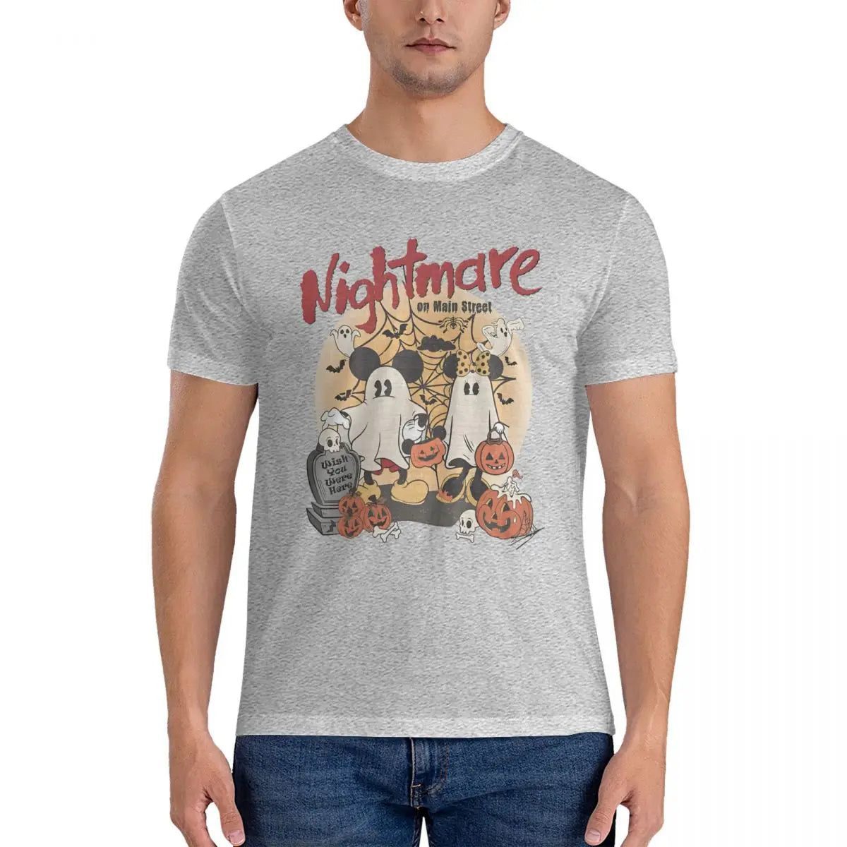 Mickey Minnie Halloween Ghost Men's T-Shirt
