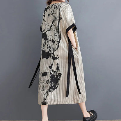 Chic Striped T-Shirt Dress for Women