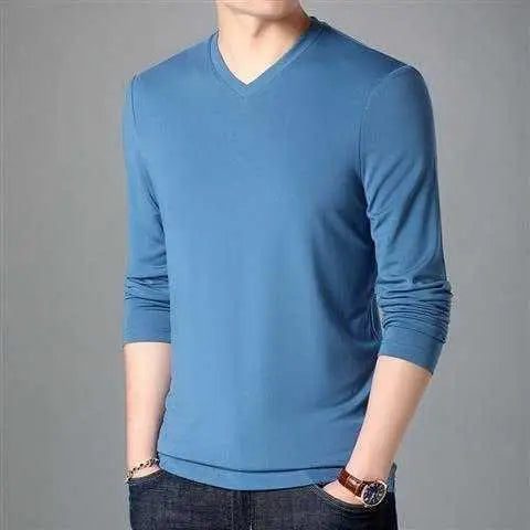 Men's Oversize V-Neck Silk T-Shirts 2023