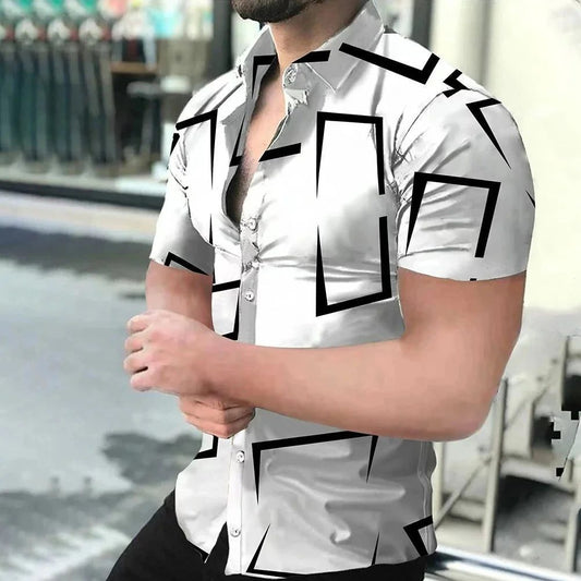 2024 Men's Hawaiian 3D Print Short Sleeve Shirt