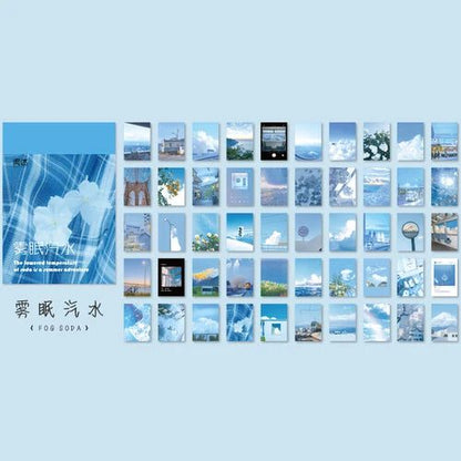 50 Sheets Washi Paper Stickers for Scrapbooking