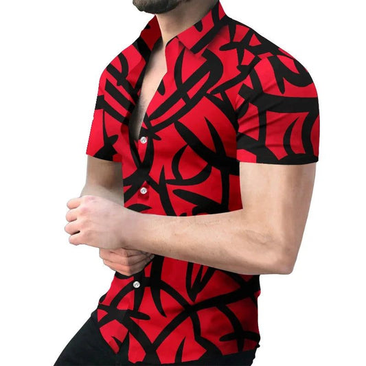 2024 Men's Hawaiian 3D Print Short Sleeve Shirt