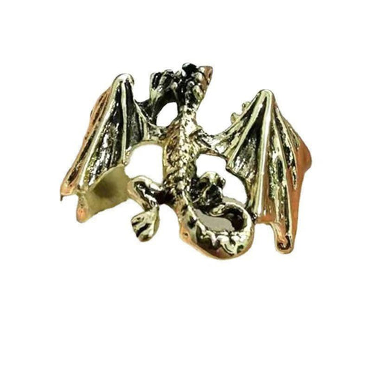 Vintage Gothic Dragon Bat Rings for Women