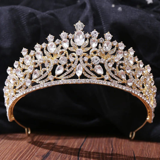 Luxury Crystal Tiara for Bridal Hair Jewelry