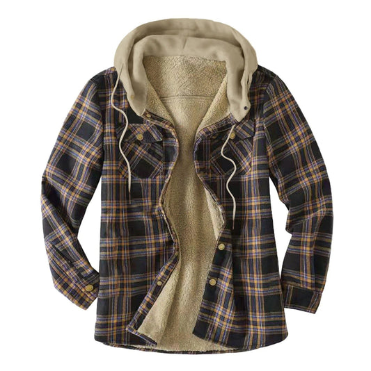 Men's Thick Warm Plaid Flannel Shirt