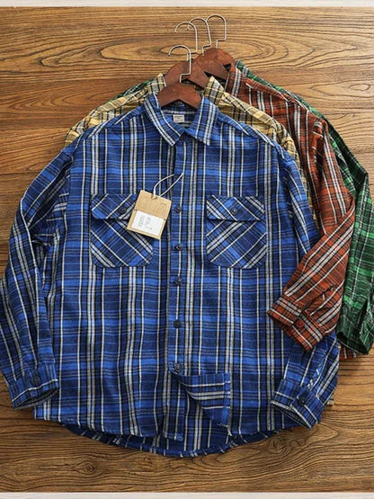 Men's 2024 Retro Flannel Plaid Shirt
