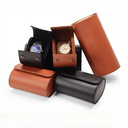 Classic PU Leather Watch Travel Case Organizer
