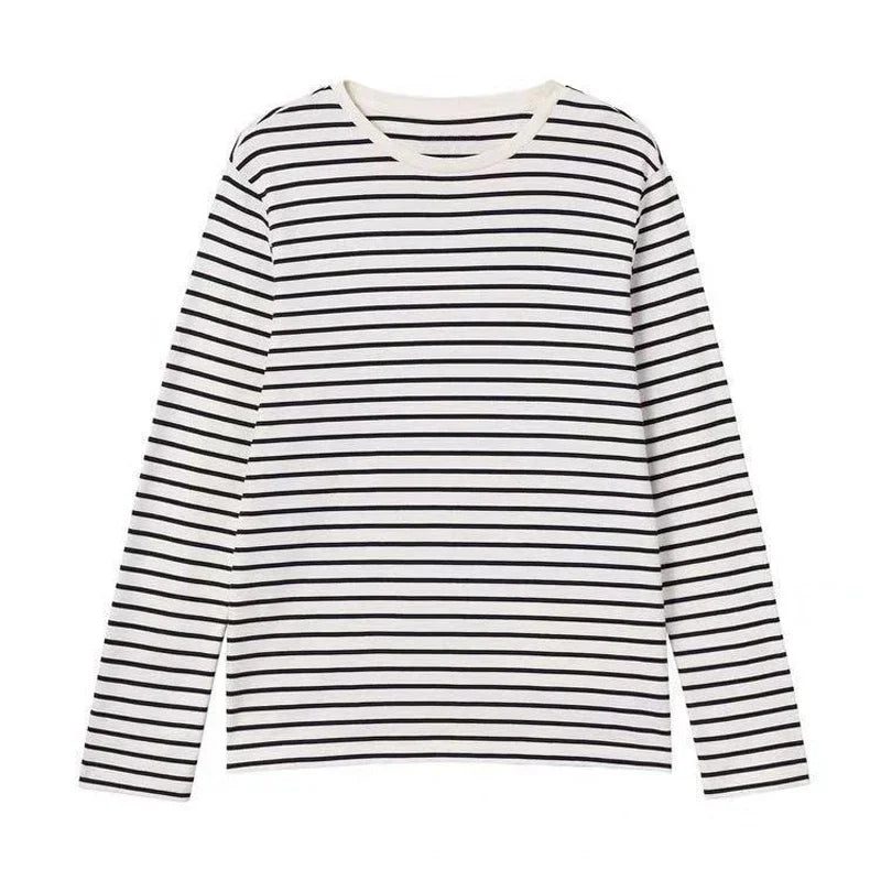 2024 Women's Oversized Striped Long Sleeve T-Shirt