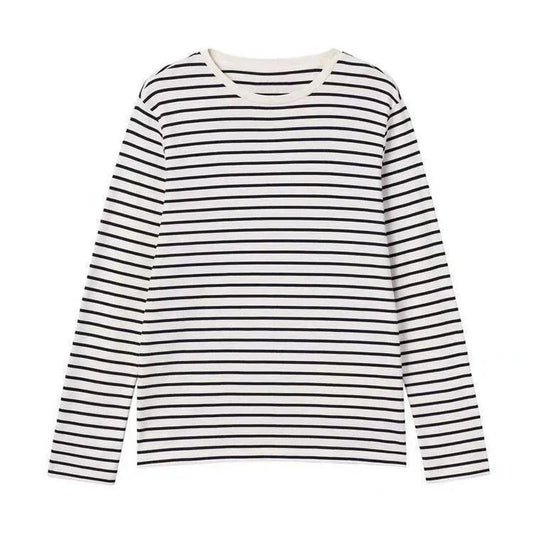 2024 Women's Oversized Striped Long Sleeve T-Shirt