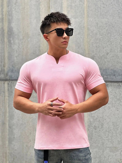 Men's Slim Fit V-Neck T-Shirt - Summer
