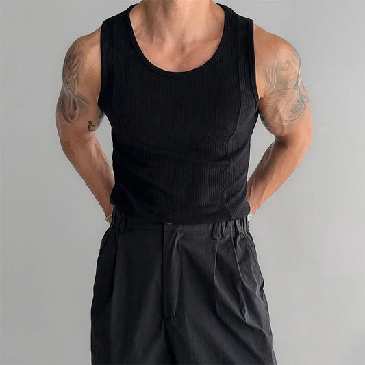Men's Ribbed Tank Top - Minimalist Sportswear