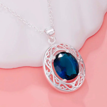 Luxury Sapphire Inlaid Diamond Necklace for All