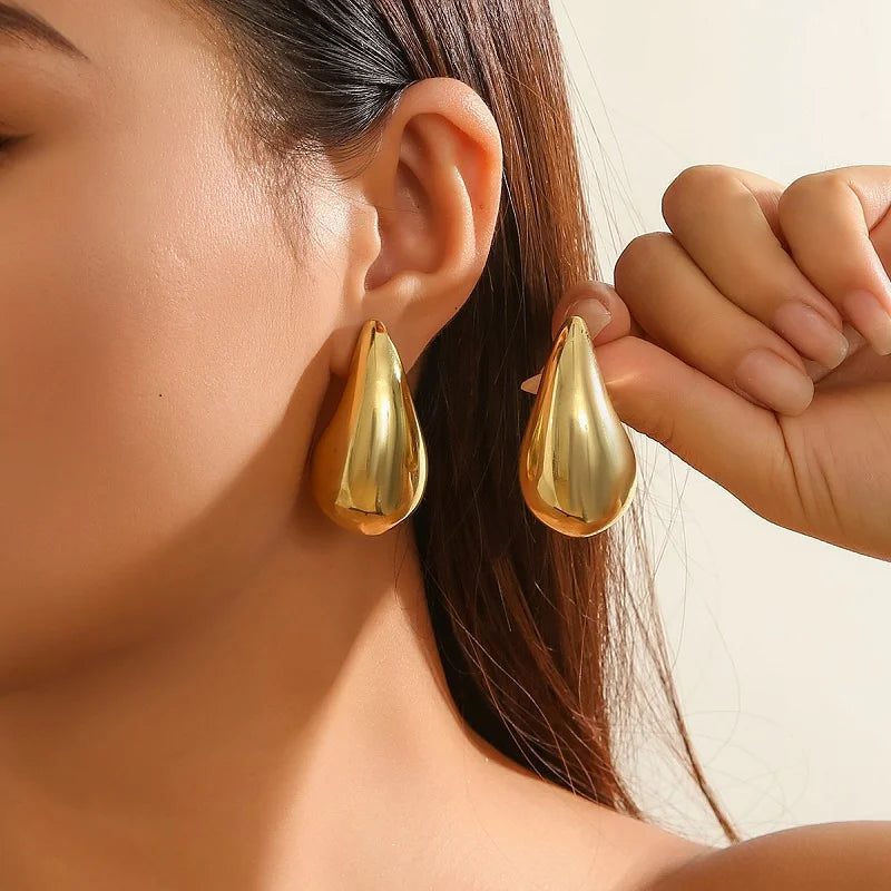 Vintage Gold Geometric Dangle Earrings for Women