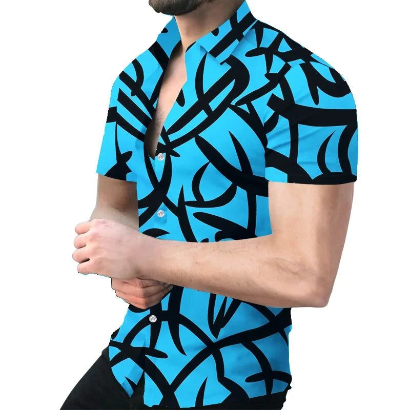2024 Men's Hawaiian 3D Print Short Sleeve Shirt
