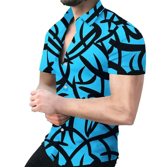 2024 Men's Hawaiian 3D Print Short Sleeve Shirt