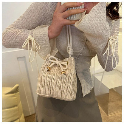 Summer Boho Straw Crossbody Bag for Women