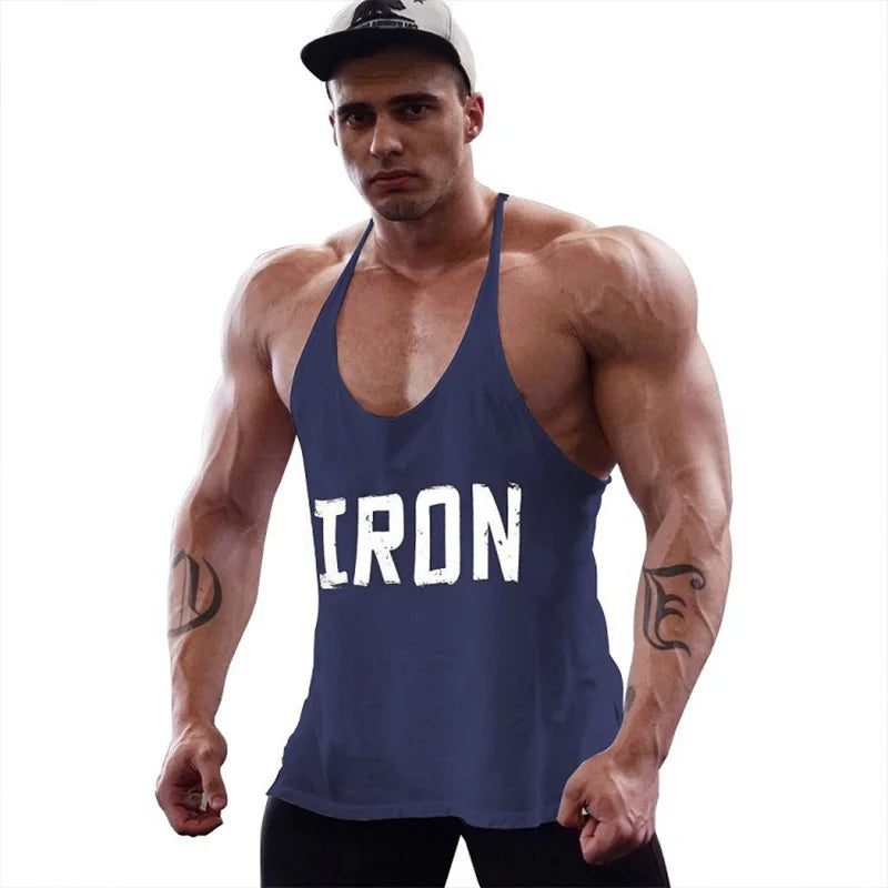 Men's Cotton Workout Tank Top for Bodybuilding
