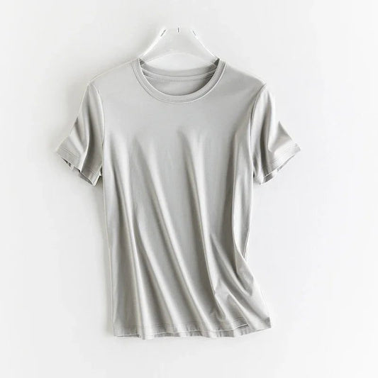 Luxury Silk Cropped T-Shirts for Women
