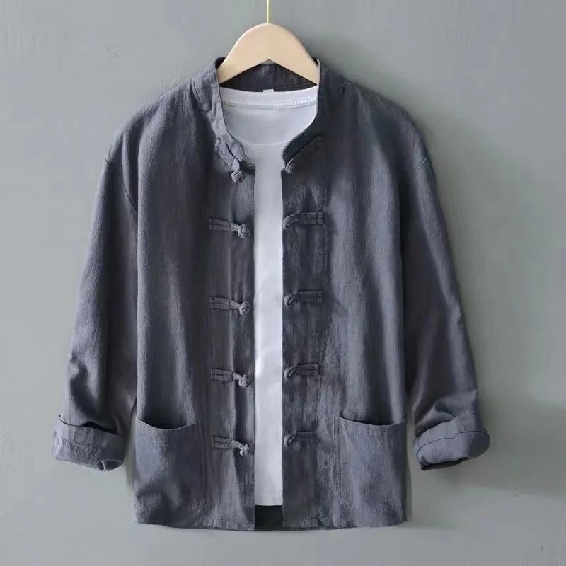 XXXL Plus Size Men's Linen Blouse Tops