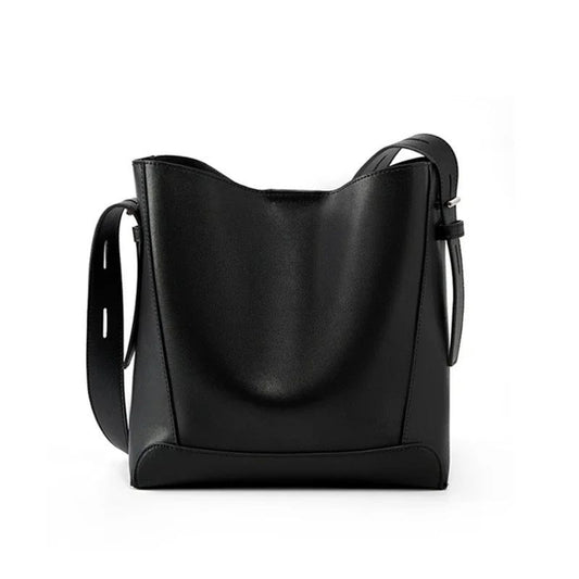 Vintage Leather Bucket Crossbody Handbags for Women