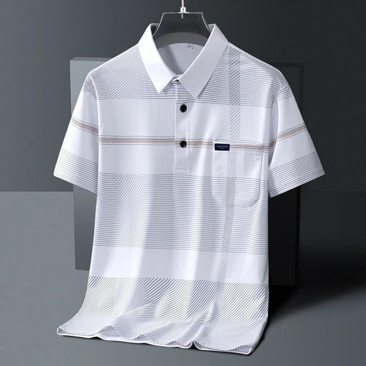 Men's Striped Short Sleeve Pocket T-Shirt