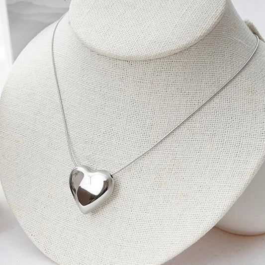 Waterproof Heart Pendant Necklace for Romantic Gifts