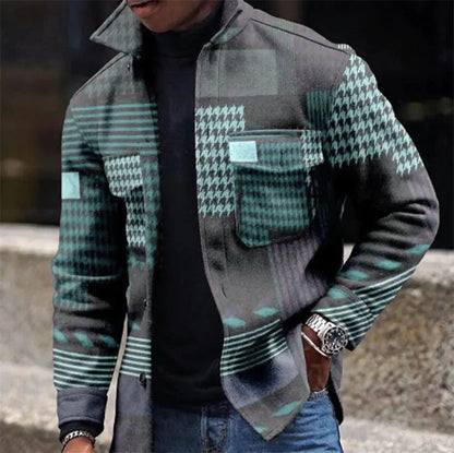 Men's Casual Flannel Jacket for Winter 2024
