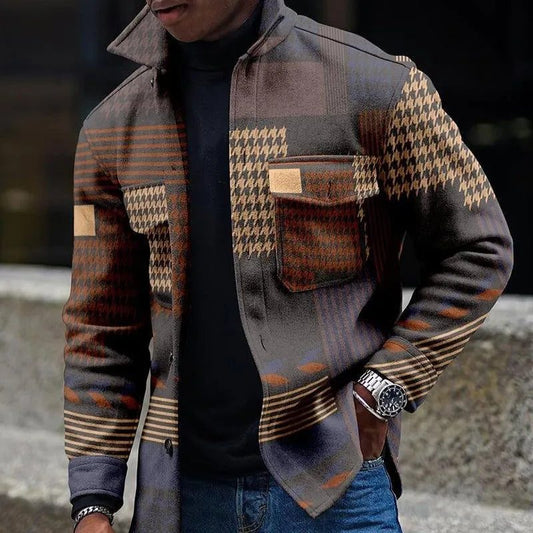 Men's Casual Flannel Jacket for Winter 2024