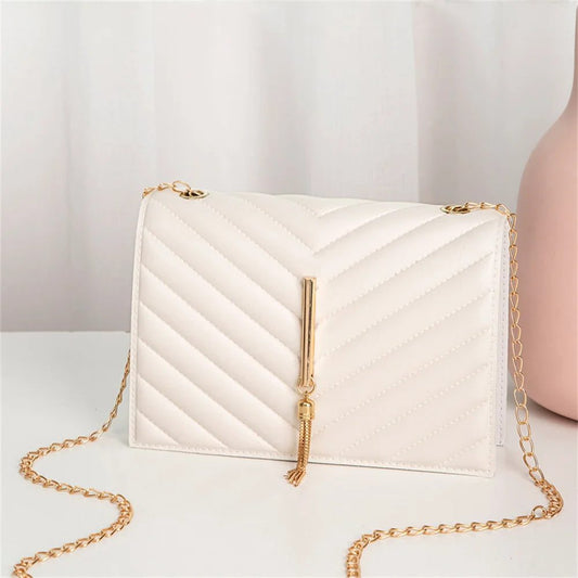 Stylish Mini Crossbody Bag with Tassels