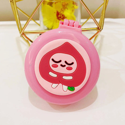 Portable Cartoon Folding Hair Brush with Mirror