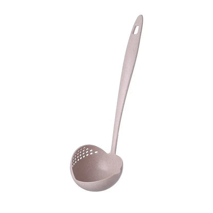 Long Handle Slotted Spoon 2in1 Soup Strainer