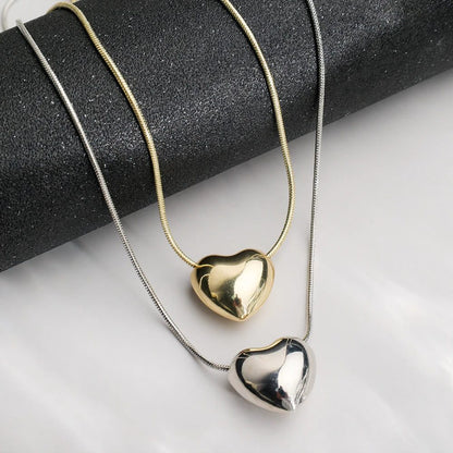Waterproof Heart Pendant Necklace for Romantic Gifts